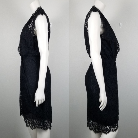 Balenciaga 2009 Black Lace Knee Length Dress Size 38 - Picture 2 of 12